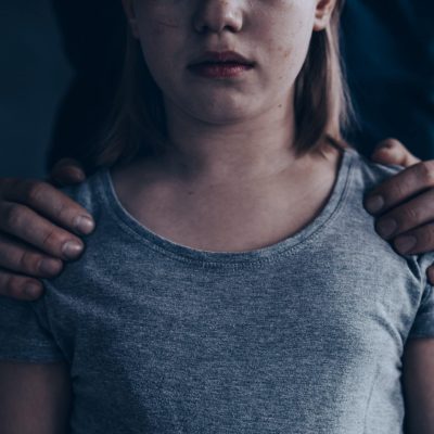 Abused little girl - heartbreaking social campaign photo
